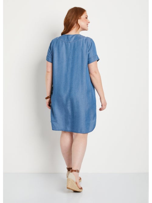 Robe courte droite tissu lyocell - Afibel - Kiabi