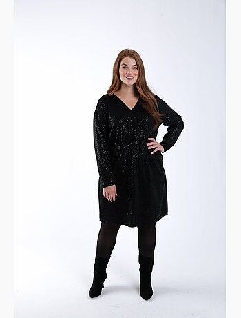 Robe courte effet scintillant
