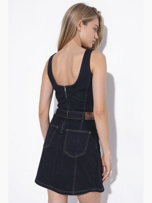 Robe courte en denim à bretelles hiccup - Kiabi Robe courte en denim à bretelles hiccup - Kiabi