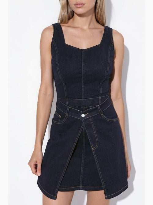 Robe courte en denim à bretelles hiccup - Kiabi Robe courte en denim à bretelles hiccup - Kiabi