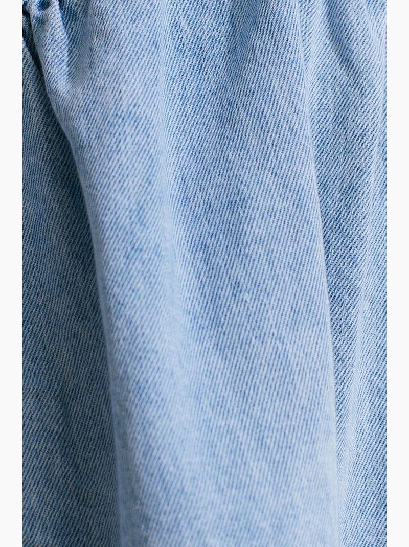 Robe courte en denim de coton à col halter dilvin Bleu saphir - Kiabi
