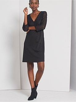 Robe courte en dentelle - Kiabi