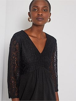 Robe courte en dentelle - Kiabi