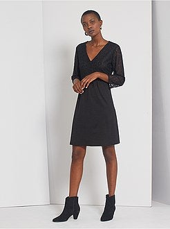 Robe courte en dentelle - Kiabi