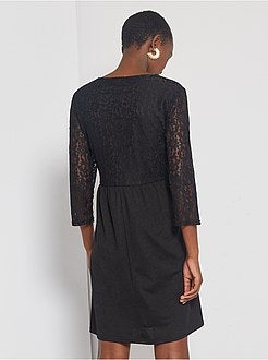 Robe courte en dentelle - Kiabi
