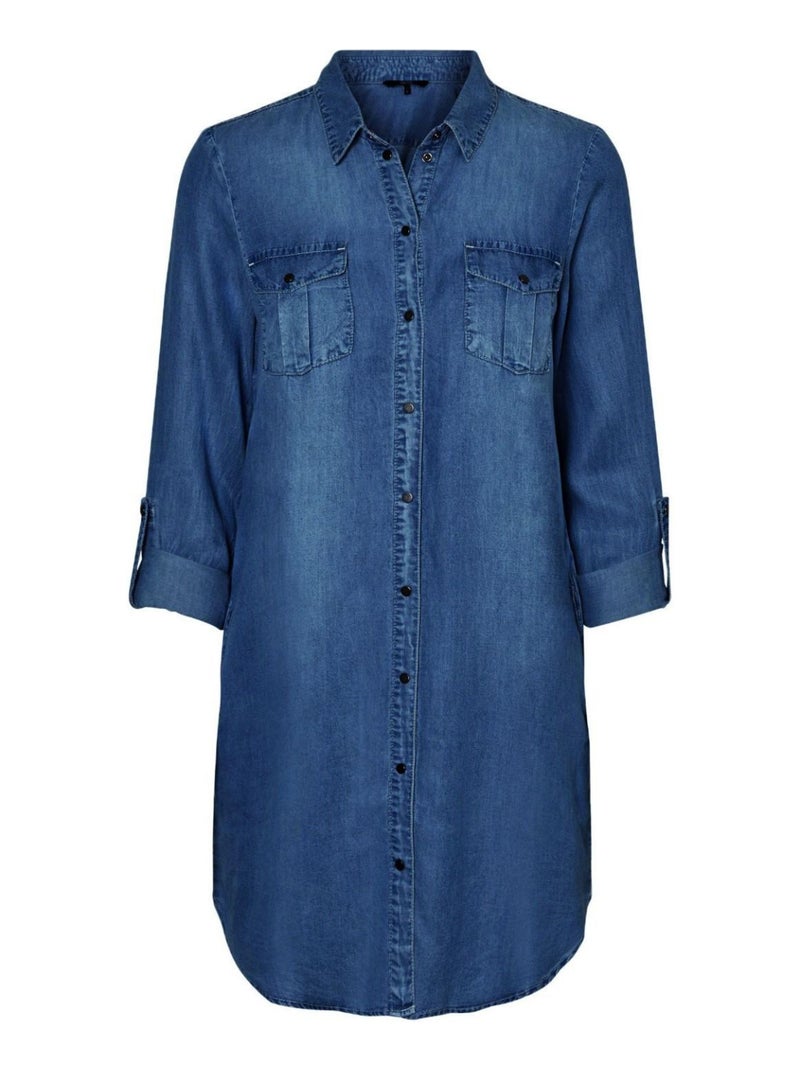 Robe courte en jean Vero Moda Bleu - Kiabi
