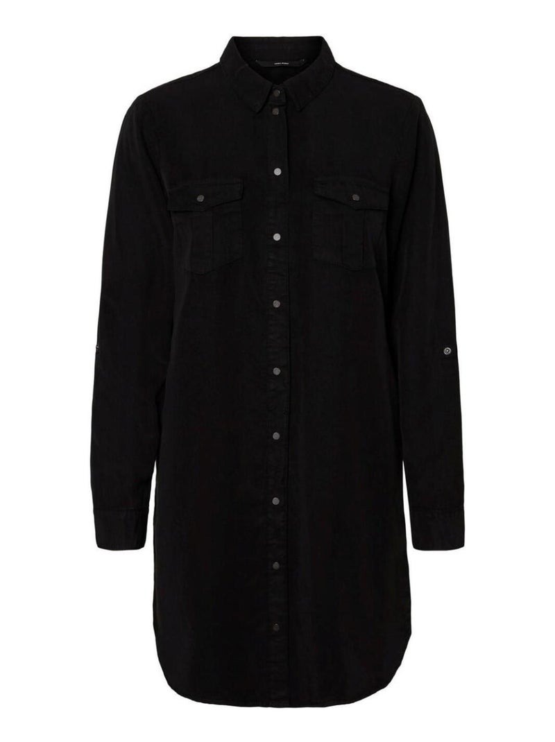 Robe courte en jean Vero Moda Noir Noir - Kiabi