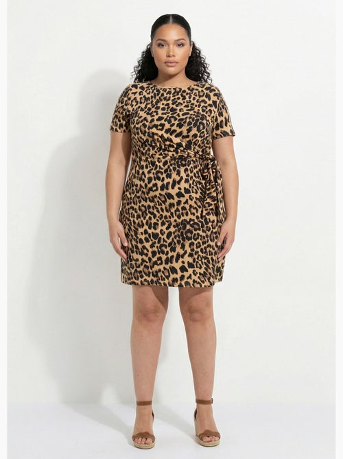 Robe courte en jersey imprimé léopard - AFIBEL - Kiabi