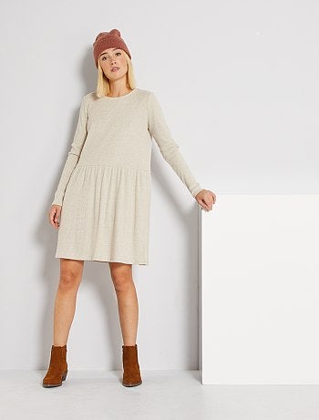 Robe courte en maille doudou