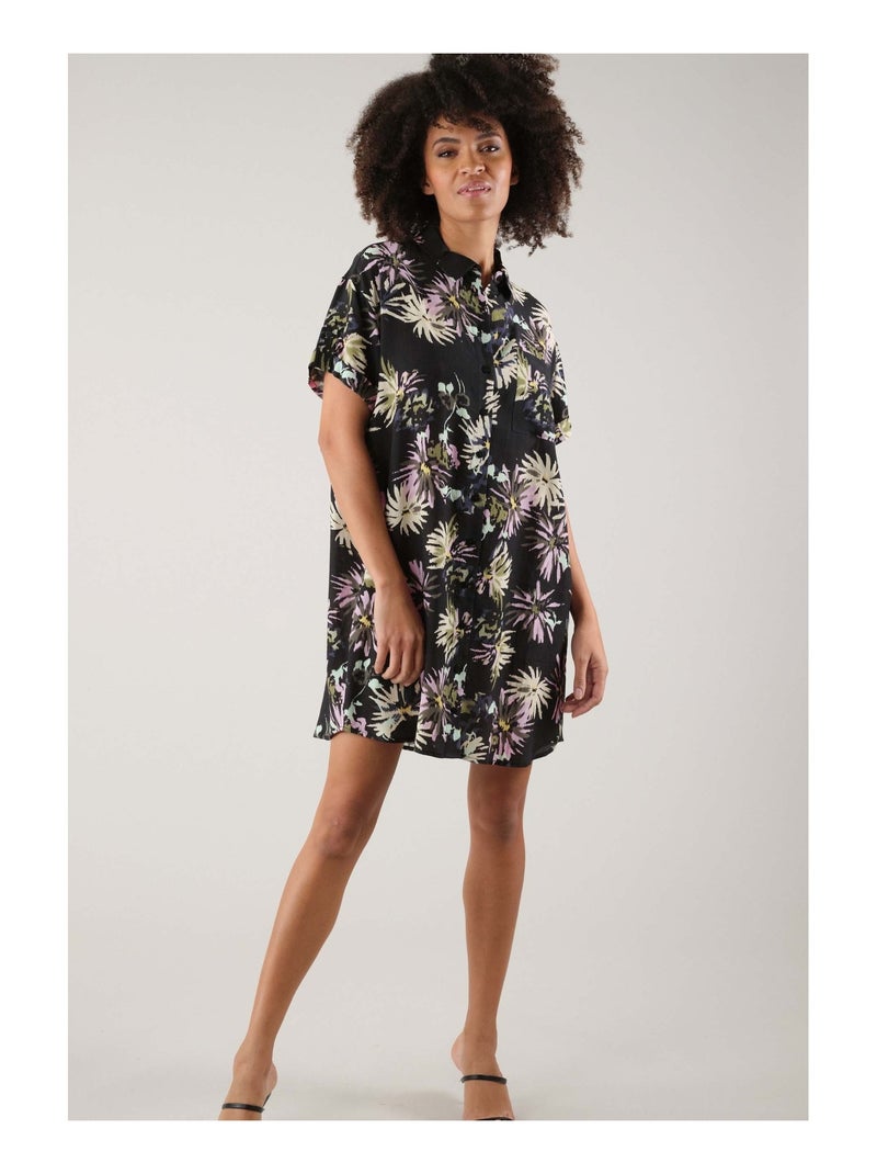 Robe courte en viscose 'Deeluxe' Noir - Kiabi