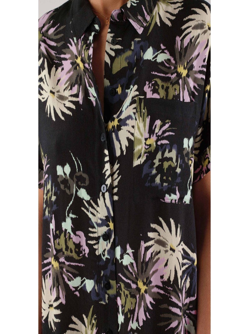 Robe courte en viscose 'Deeluxe' Noir - Kiabi