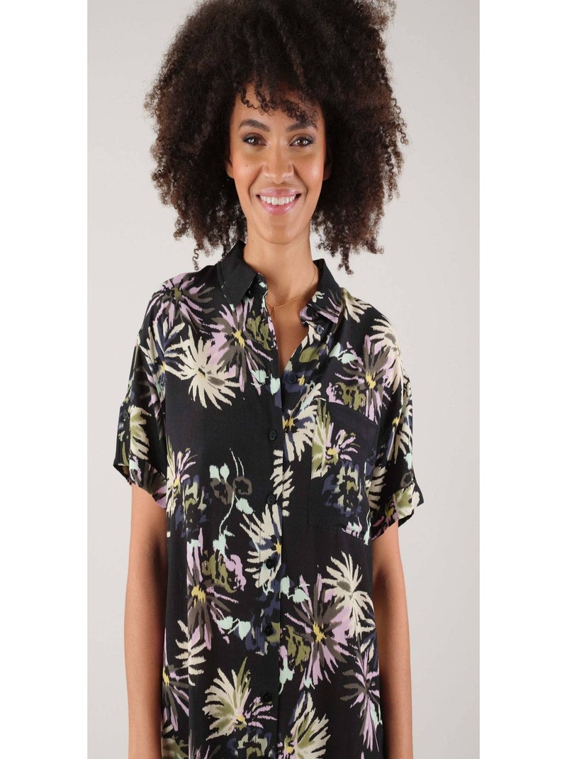 Robe courte en viscose 'Deeluxe' Noir - Kiabi