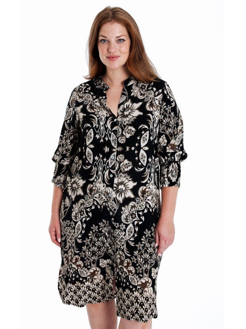 Robe courte en viscose imprimé floral PAPRIKA - Kiabi