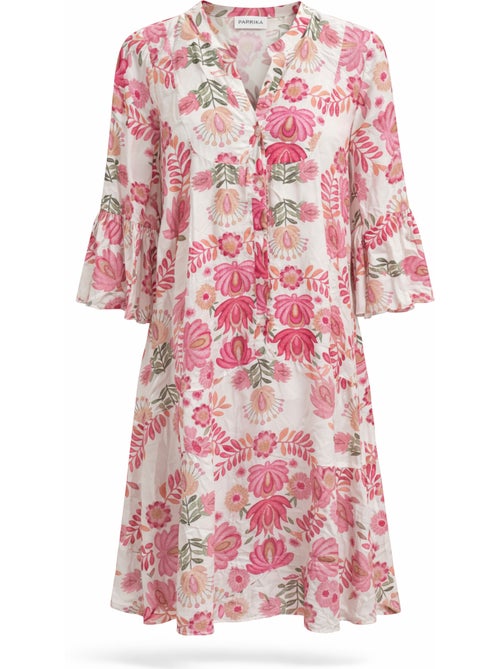 Robe courte en viscose imprimé floral PAPRIKA - Kiabi