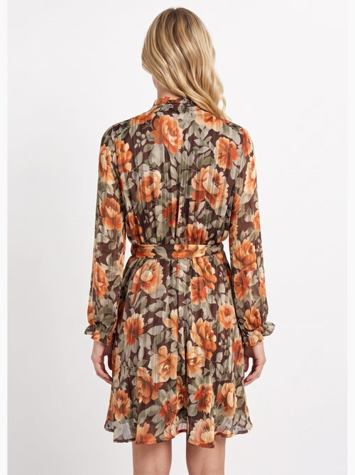 Robe courte en voile imprimé automnal - afibel - Kiabi Robe courte en voile imprimé automnal - afibel - Kiabi