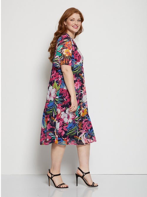 Robe courte évasée imprimé floral - Afibel - Kiabi