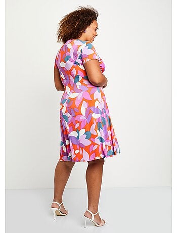Robe courte évasée imprimée - AFIBEL