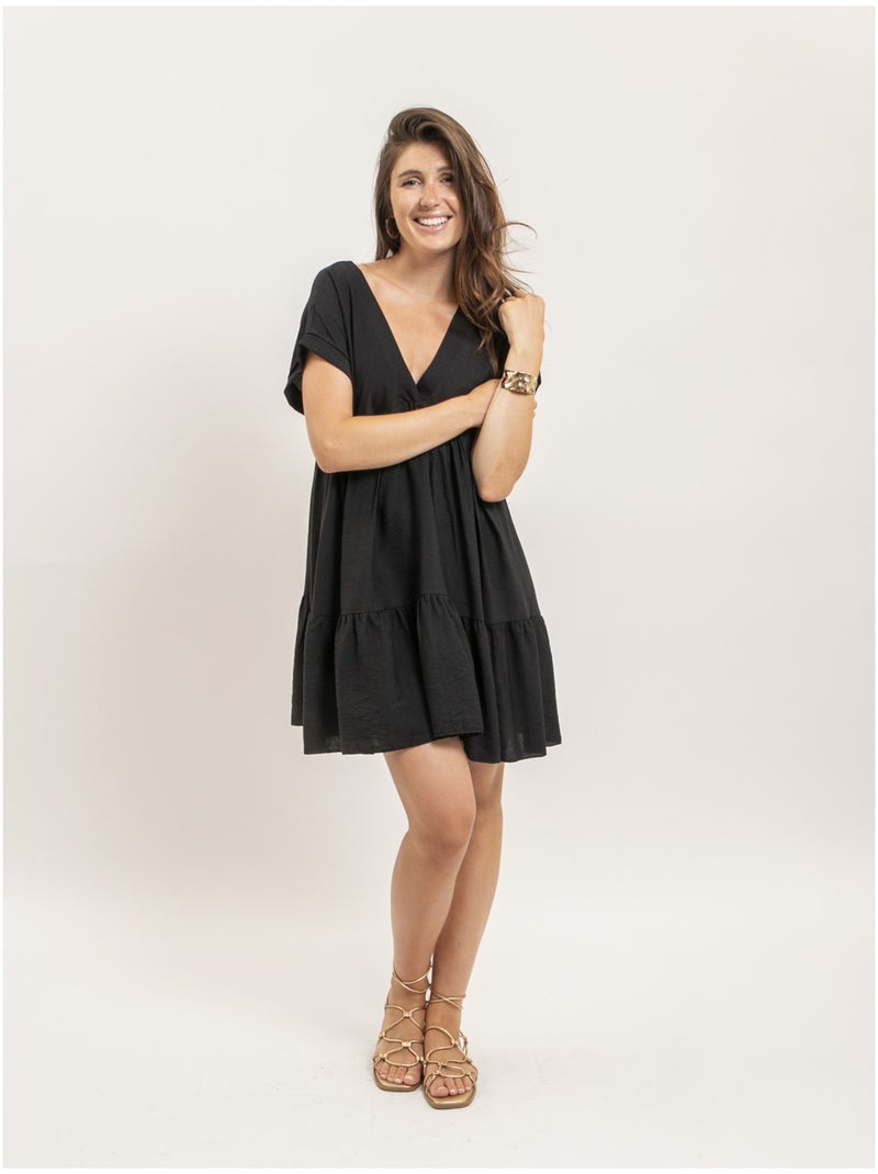 Robe courte évasée IPIANE Noir - Kiabi