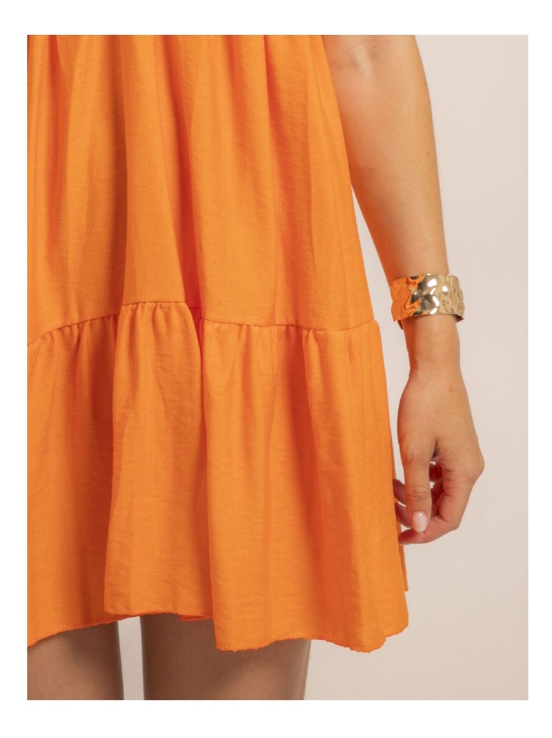 Robe courte évasée IPIANE Orange - Kiabi