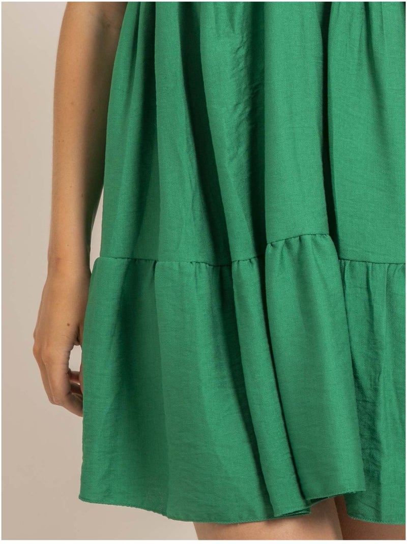 Robe courte évasée IPIANE Vert - Kiabi