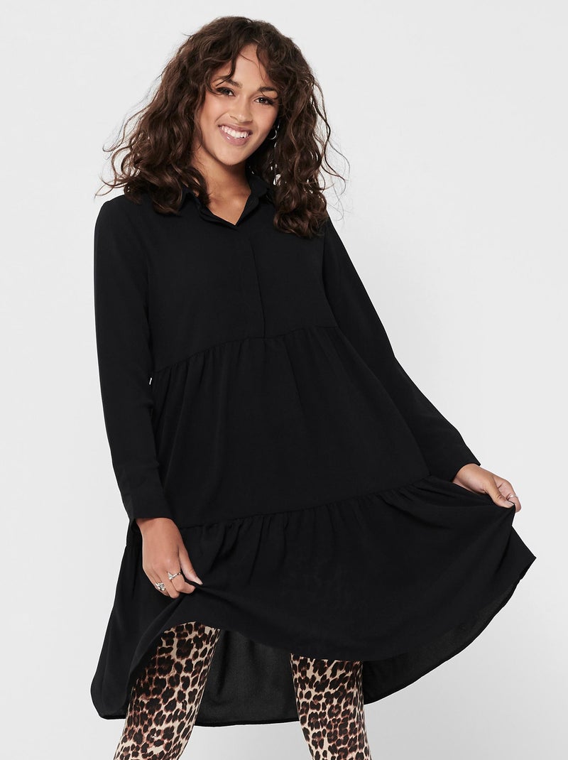 Robe courte évasée 'JDY' noir - Kiabi