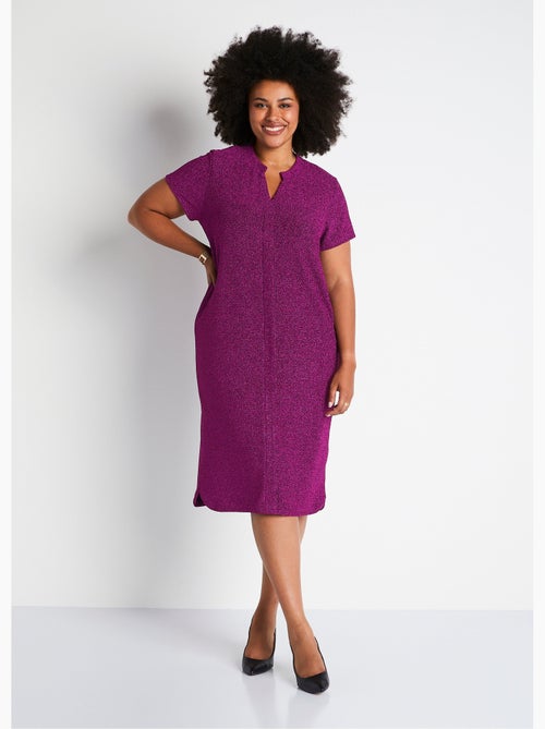 Robe courte évasée maille brillante - Afibel - Kiabi
