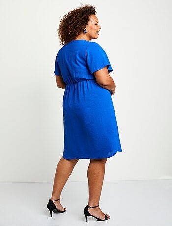 Robe courte évasée unie - Afibel