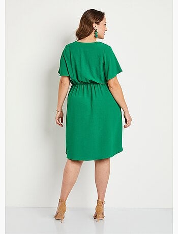 Robe courte évasée unie - Afibel