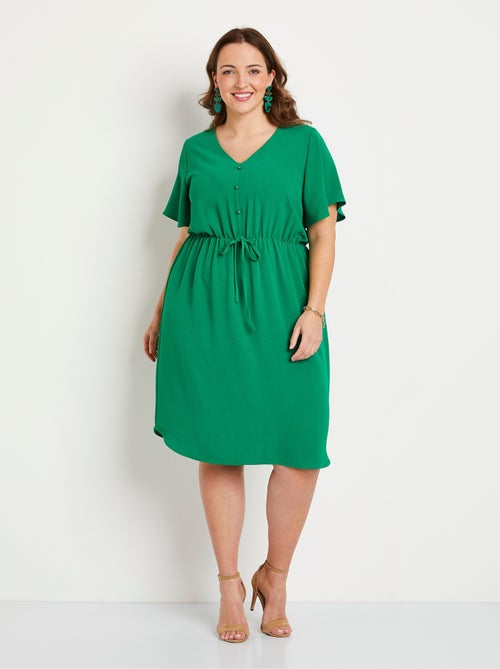 Robe courte évasée unie - Afibel - Kiabi