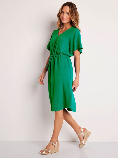 Robe courte évasée unie - Afibel - Kiabi
