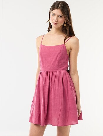 Robe courte fines bretelles