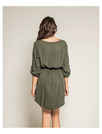 Robe courte fluide ceinturée IDYL