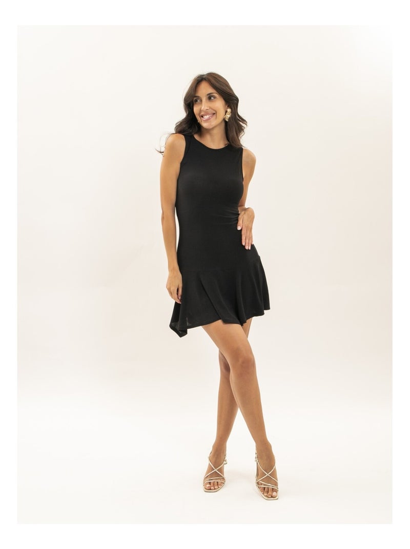 Robe courte fluide IDEYA Noir - Kiabi