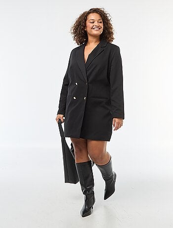Robe courte forme blazer avec boutons dorés