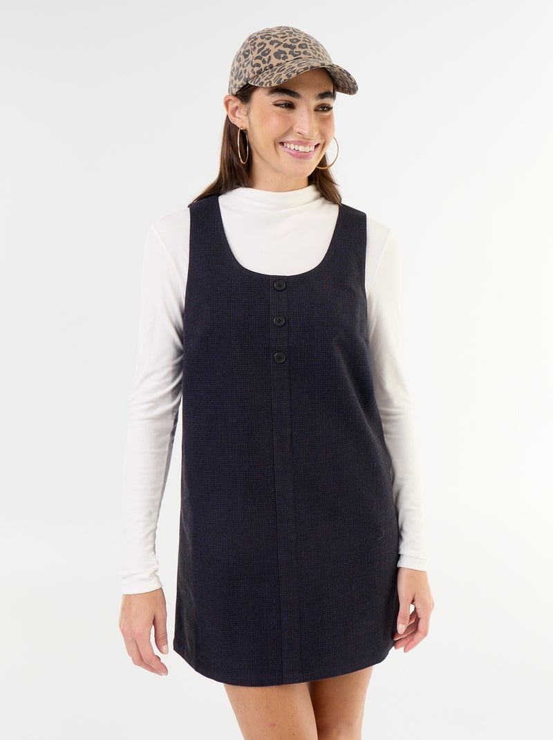 Robe courte forme chasuble Marron - Kiabi
