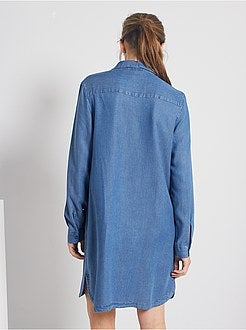 Robe courte forme chemise - Kiabi