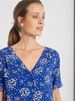 Robe courte forme chemise - Kiabi