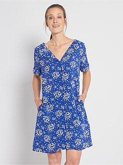 Robe courte forme chemise - Kiabi