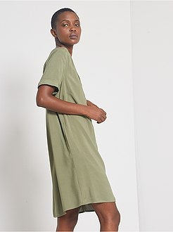 Robe courte forme chemise - Kiabi