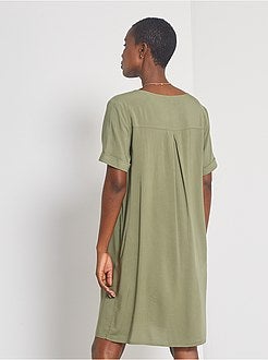 Robe courte forme chemise - Kiabi