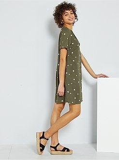 Robe courte forme chemise - Kiabi