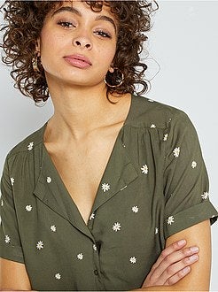 Robe courte forme chemise - Kiabi