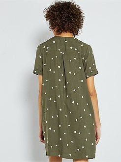 Robe courte forme chemise - Kiabi