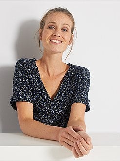 Robe courte forme chemise - Kiabi