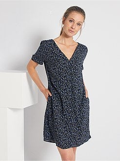 Robe courte forme chemise - Kiabi