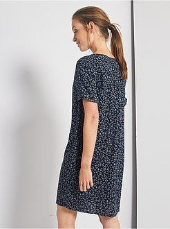 Robe courte forme chemise - Kiabi