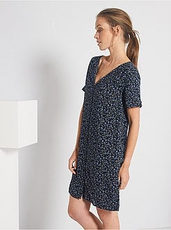 Robe courte forme chemise - Kiabi