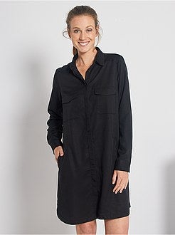 Robe courte forme chemise - Kiabi