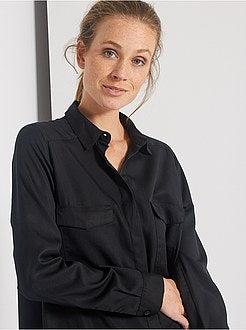 Robe courte forme chemise - Kiabi