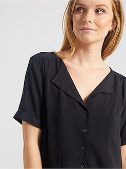 Robe courte forme chemise - Kiabi